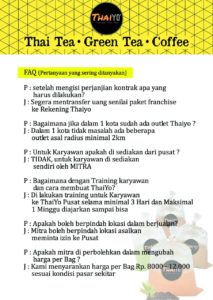 Peluang Usaha Franchise Minuman Thaiyo Tea Hub : 085719365045